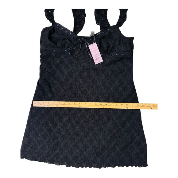 Women's Ruffle Sleeve Eyelet Mini A-Line Dress - Wild Fable Size XL - Picture 4 of 7